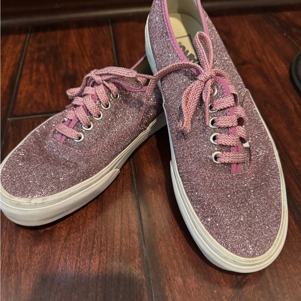 Vans Lavender Glitter Sneakers Vans Shoes Size M7/w8.5 Off The Wall